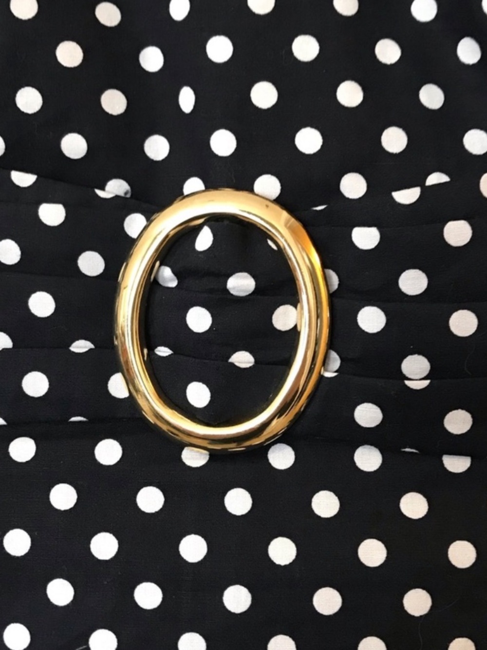 TAHARI Navy Polka Dot Sheath Dress - Picture 2 of 7